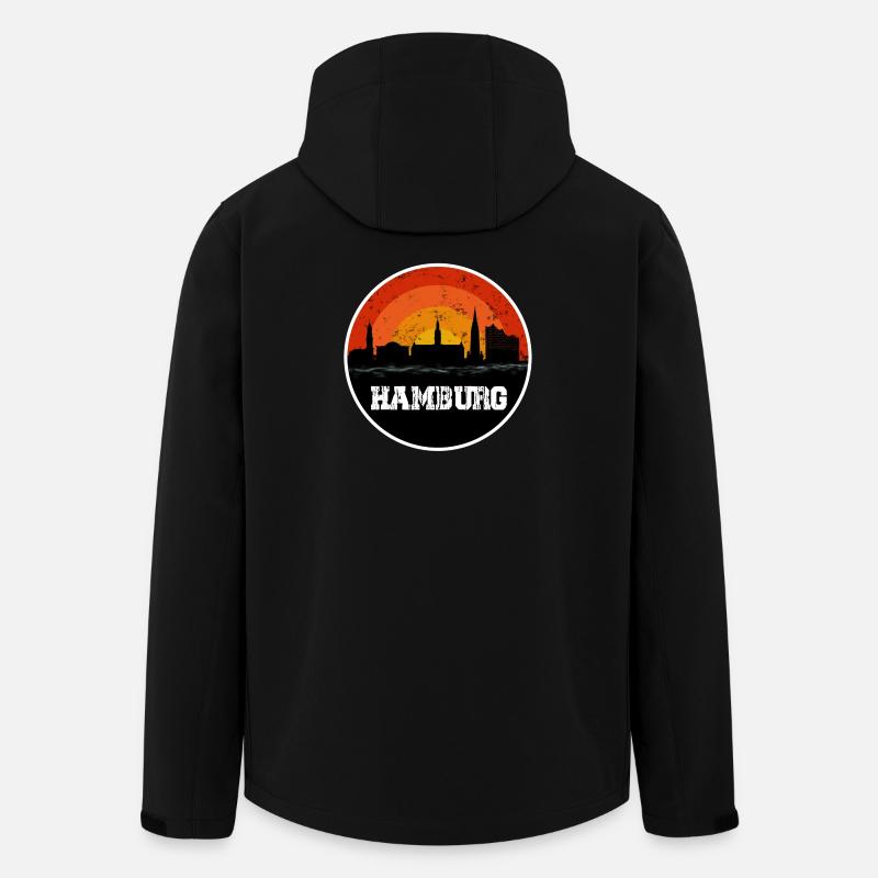 Hamburg Skyline Original - Men’s Recycled Softshell Jacket by Stanley/Stella - black