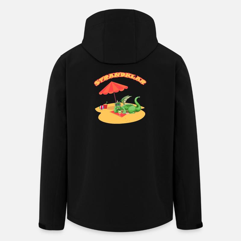 Strandklar Dinosaurier - Recycelte Männer Softshell-Jacke von Stanley/Stella - Schwarz