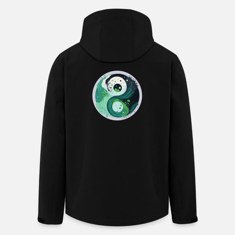 Yin Yang - Recycelte Männer Softshell-Jacke von Stanley/Stella - Schwarz