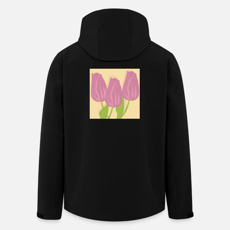 Tulipes - Veste softshell homme en polyester recyclé Stanley/Stella - noir
