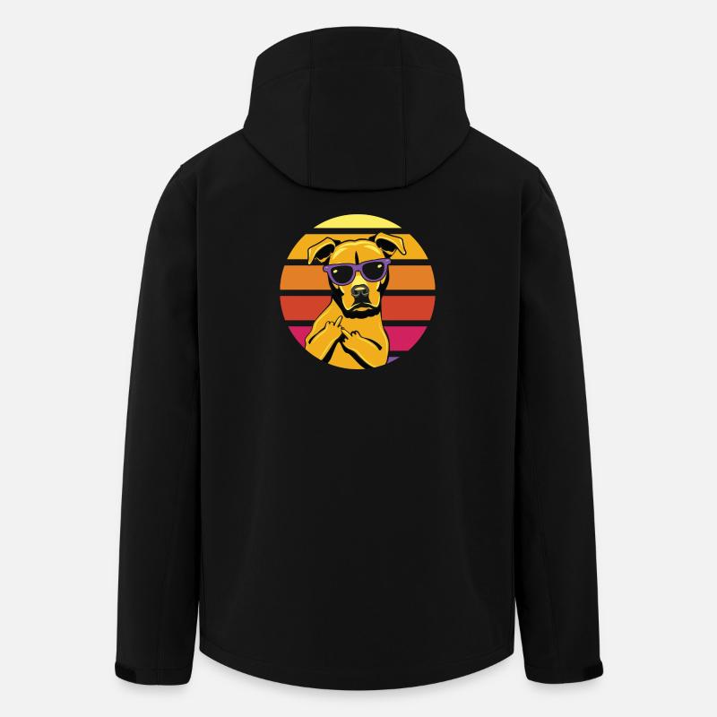 Sonnenhund Retro Shade - Recycelte Männer Softshell-Jacke von Stanley/Stella - Schwarz
