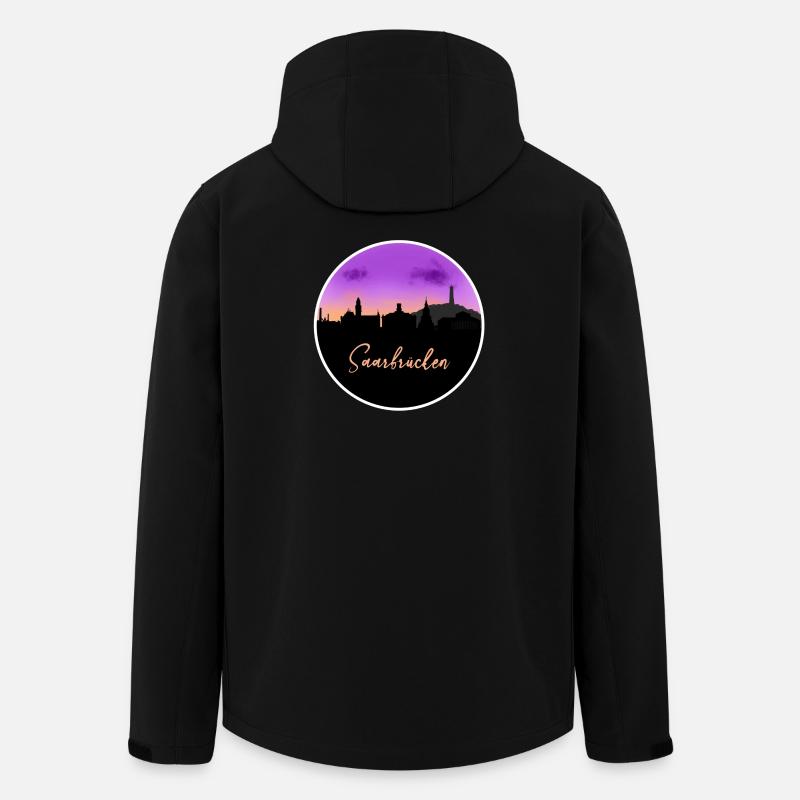 Saarbrücken Fineline Skyline - Veste softshell homme en polyester recyclé Stanley/Stella - noir