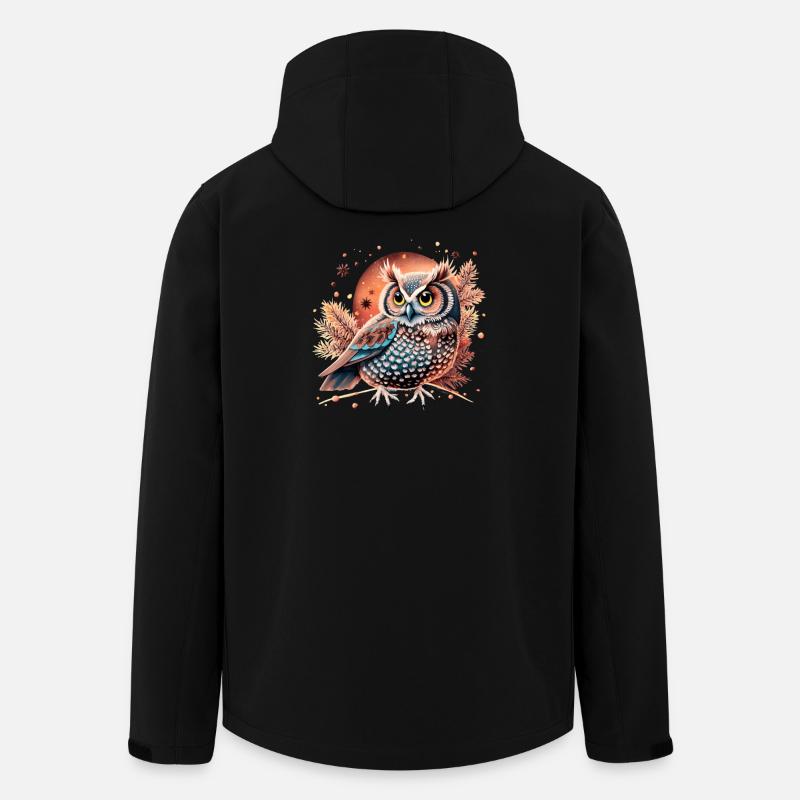 hibou_ chouette mignon - Veste softshell homme en polyester recyclé Stanley/Stella - noir