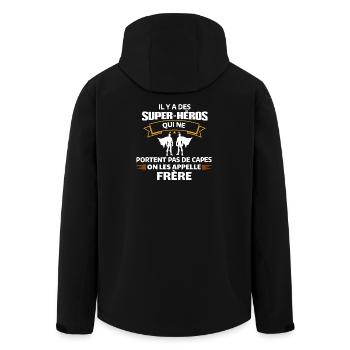 Super-Héros Frère Sans Cape - Veste softshell homme en polyester recyclé Stanley/Stella - noir - Dos - AI Model Male 185 light (185cm)