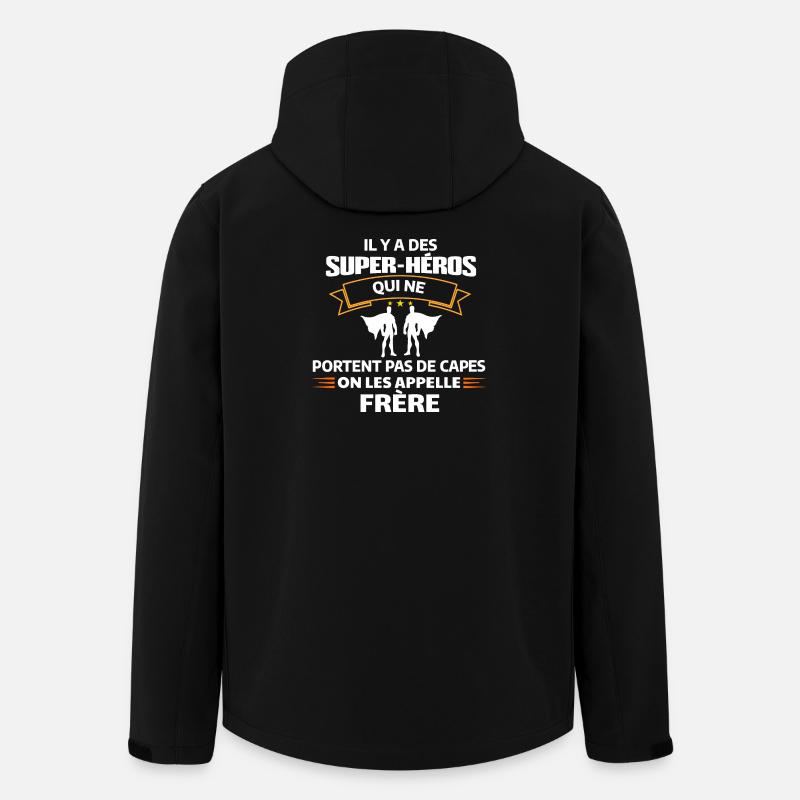 Super-Héros Frère Sans Cape - Veste softshell homme en polyester recyclé Stanley/Stella - noir