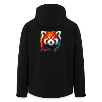 Kleiner Panda - Recycelte Männer Softshell-Jacke von Stanley/Stella - Schwarz - Hinten - AI Model Male 185 light (185cm)