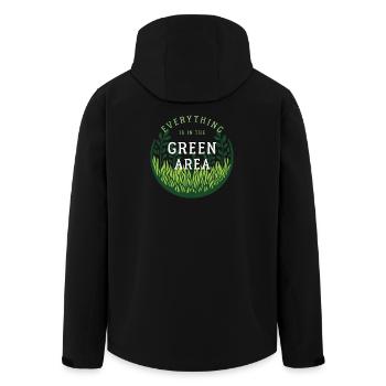 denglisch sprüche everything in the green area - Recycelte Männer Softshell-Jacke von Stanley/Stella - Schwarz - Hinten - AI Model Male 185 light (185cm)