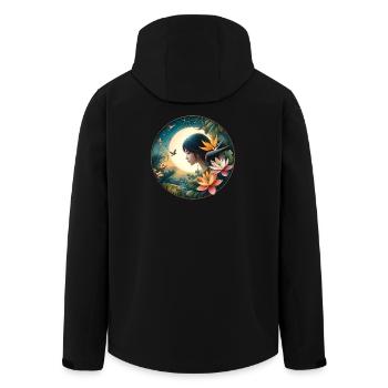 Paradise Night - Recycelte Männer Softshell-Jacke von Stanley/Stella - Schwarz - Hinten - AI Model Male 185 light (185cm)