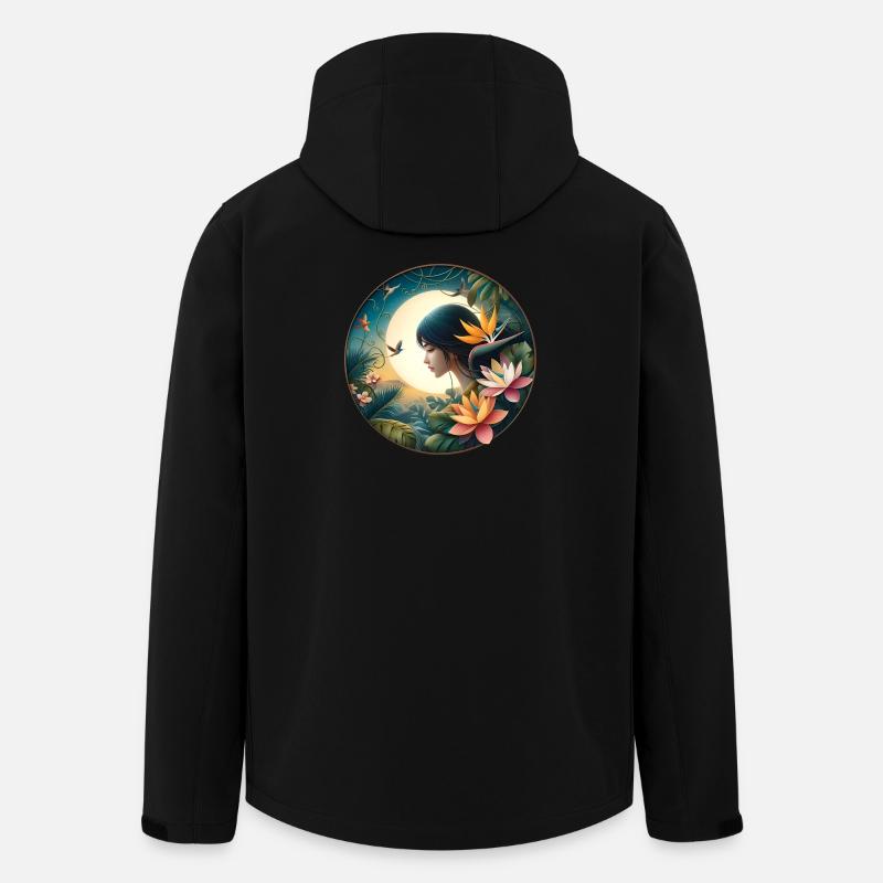 Paradise Night - Recycelte Männer Softshell-Jacke von Stanley/Stella - Schwarz