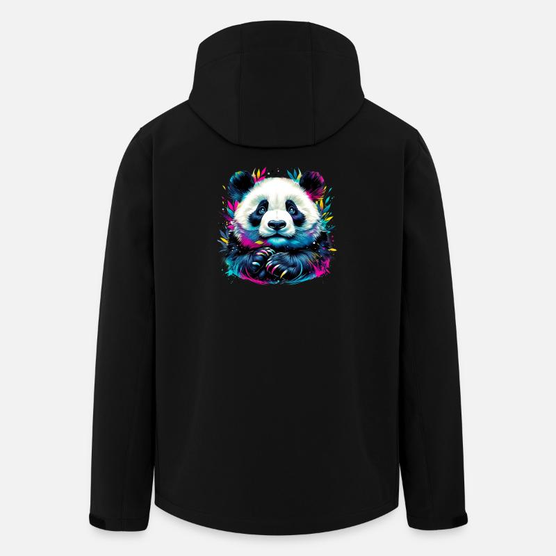 Panda - Recycelte Männer Softshell-Jacke von Stanley/Stella - Schwarz