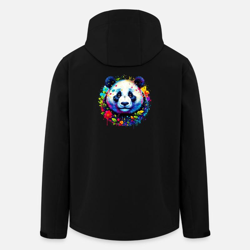 Panda - Recycelte Männer Softshell-Jacke von Stanley/Stella - Schwarz