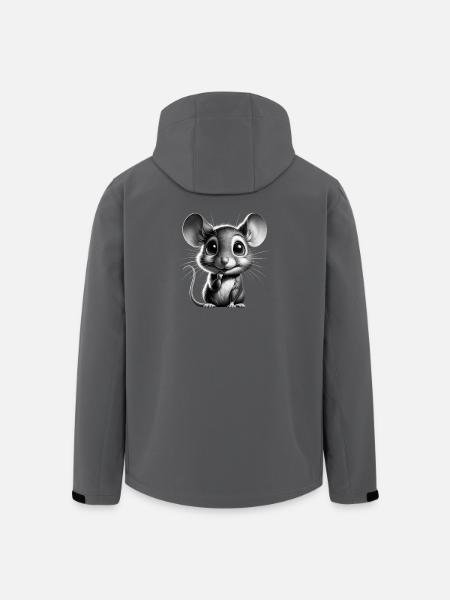 Adorable Cute Mouse Design - Men’s Recycled Softshell Jacket by Stanley/Stella - black