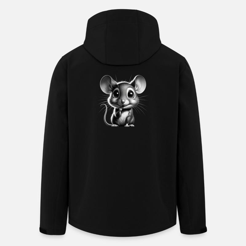 Entzückendes süßes Maus-Design - Recycelte Männer Softshell-Jacke von Stanley/Stella - Schwarz