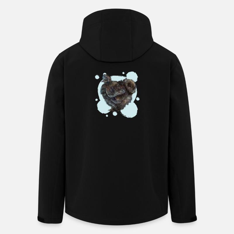 Le poulet noir soyeux - Veste softshell homme en polyester recyclé Stanley/Stella - noir
