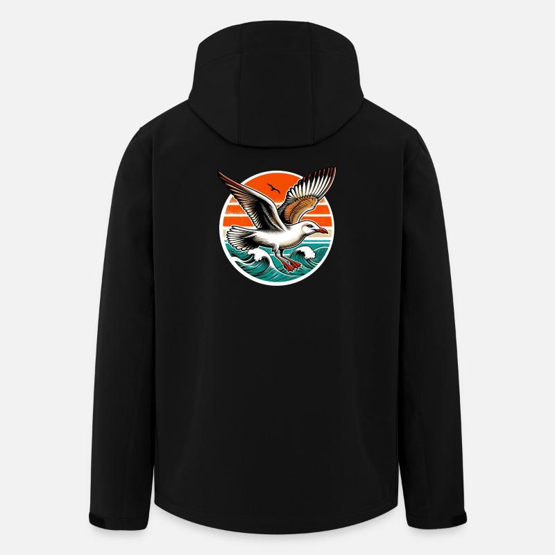 Möwe - Recycelte Männer Softshell-Jacke von Stanley/Stella - Schwarz