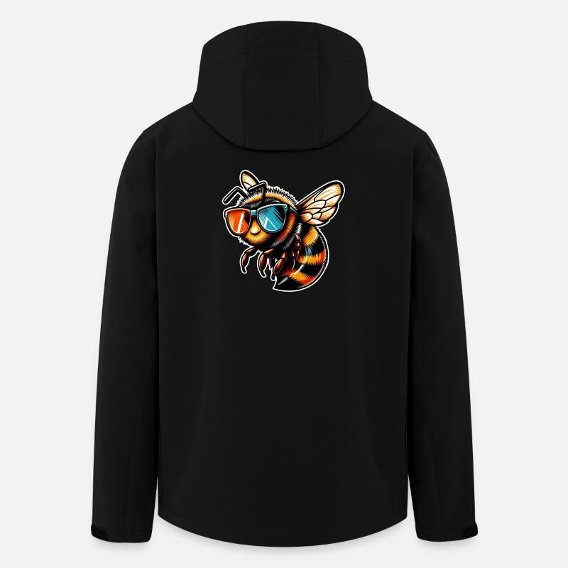 Abeille - Veste softshell homme en polyester recyclé Stanley/Stella - noir