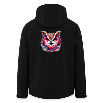 Owl - Men’s Recycled Softshell Jacket by Stanley/Stella - black - Back - AI Model Male 185 light (185cm)