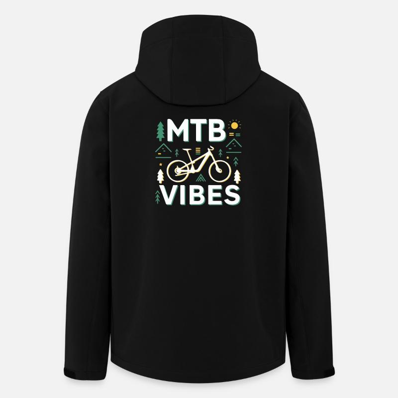 Mountainbike Vibes Illustration - Recycelte Männer Softshell-Jacke von Stanley/Stella - Schwarz