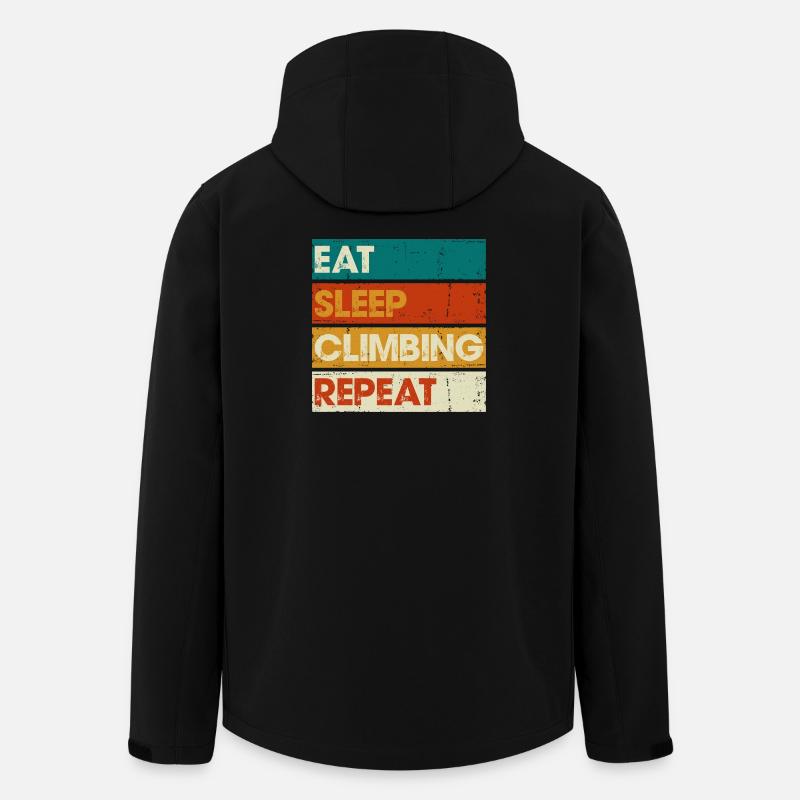 Manger Dormir Monter Répéter - Veste softshell homme en polyester recyclé Stanley/Stella - noir