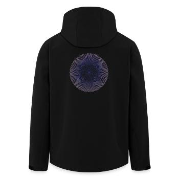 Lotus of Life - Men’s Recycled Softshell Jacket by Stanley/Stella - black - Back - AI Model Male 185 light (185cm)