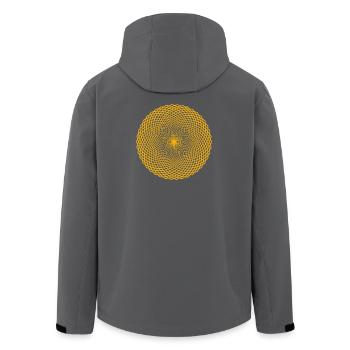 Lotus des Lebens gold - Recycelte Männer Softshell-Jacke von Stanley/Stella - Schwarz - Hinten - AI Model Male 185 light (185cm)