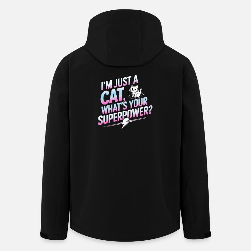 Ermächtigendes Katzen-Cartoon-Zitat-Design - Recycelte Männer Softshell-Jacke von Stanley/Stella - Schwarz