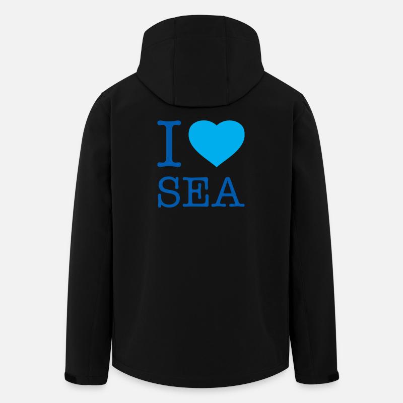 I LOVE SEA - Recycelte Männer Softshell-Jacke von Stanley/Stella - Schwarz