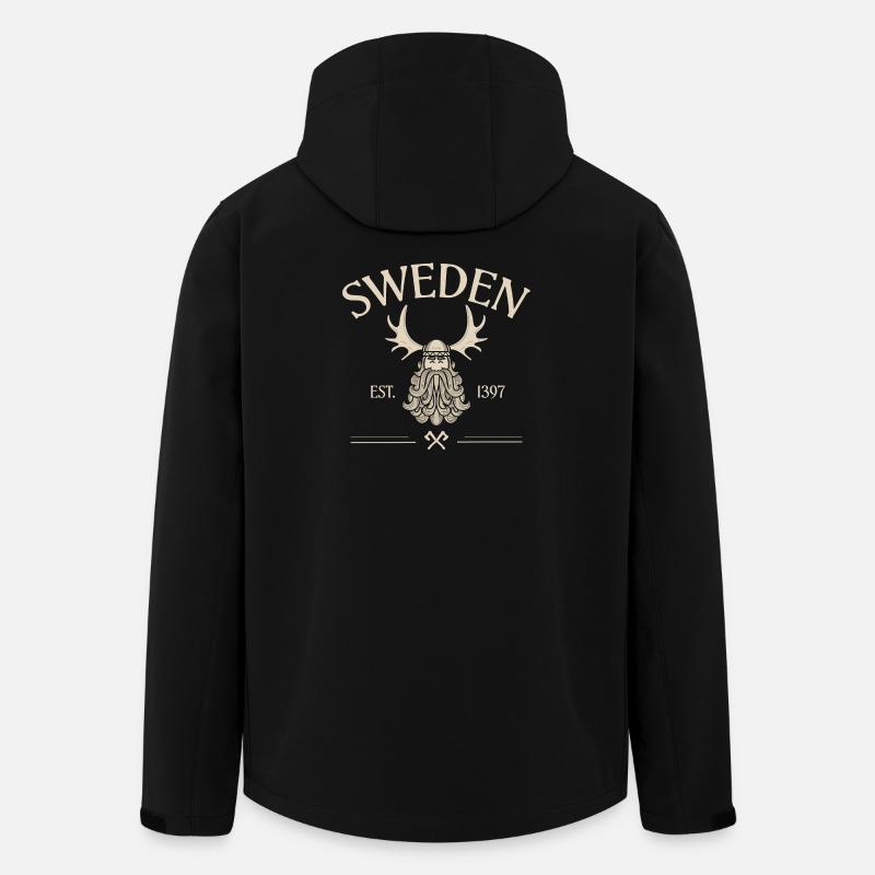 Suède - Barbe de Viking - Mousses - Veste softshell homme en polyester recyclé Stanley/Stella - noir