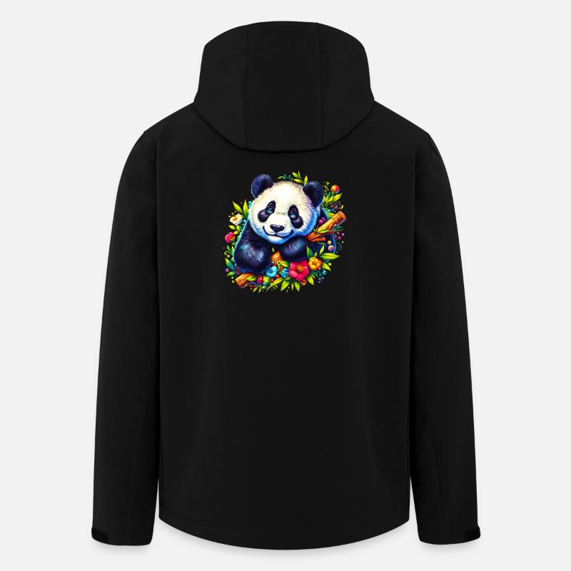 Panda - Men’s Recycled Softshell Jacket by Stanley/Stella - black