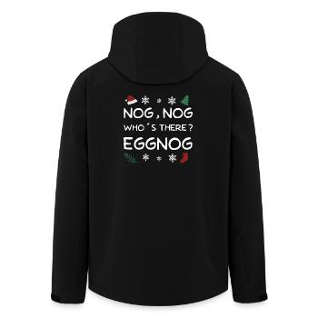 Eggnog Christmas Xmas - Men’s Recycled Softshell Jacket by Stanley/Stella - black - Back - AI Model Male 185 light (185cm)