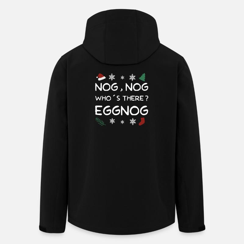 Eggnog Christmas Xmas - Men’s Recycled Softshell Jacket by Stanley/Stella - black