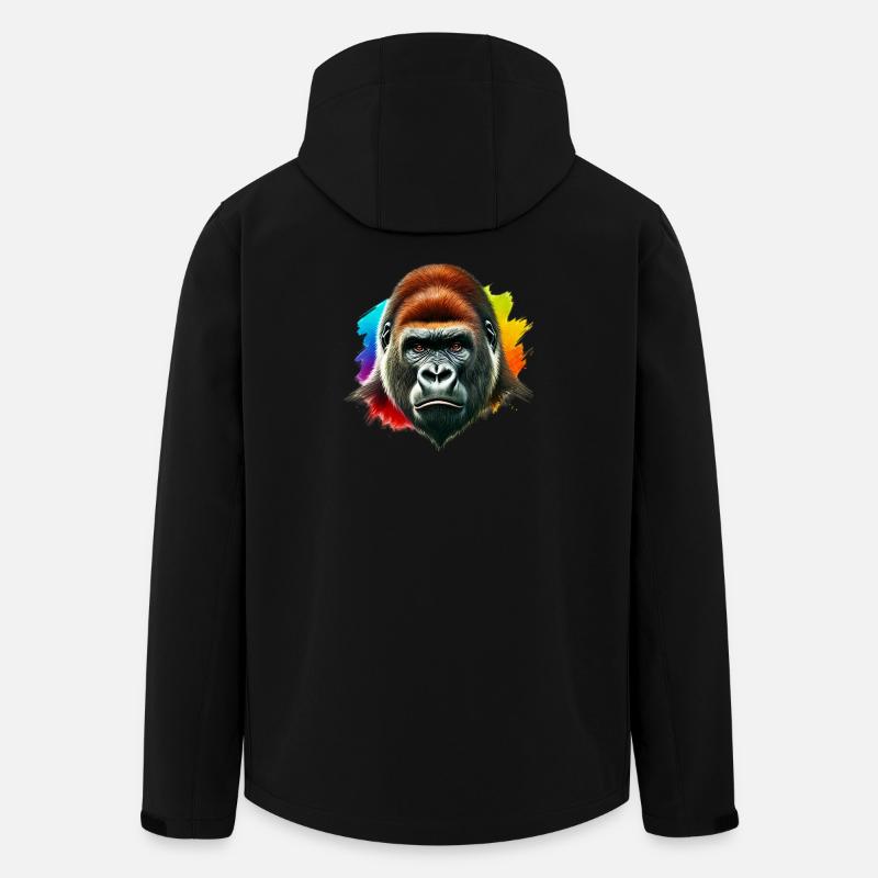 Gorille - Veste softshell homme en polyester recyclé Stanley/Stella - noir