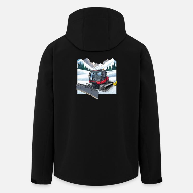 Pistenraupe beim Räumen - Recycelte Männer Softshell-Jacke von Stanley/Stella - Schwarz