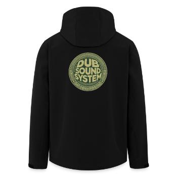 dub sound system - Men’s Recycled Softshell Jacket by Stanley/Stella - black - Back - AI Model Male 185 light (185cm)