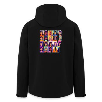 Women's Day - Men’s Recycled Softshell Jacket by Stanley/Stella - black - Back - AI Model Male 185 light (185cm)