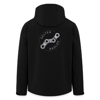 selten radlos fahrrad shirt radsport 3d beton - Recycelte Männer Softshell-Jacke von Stanley/Stella - Schwarz - Hinten - AI Model Male 185 light (185cm)