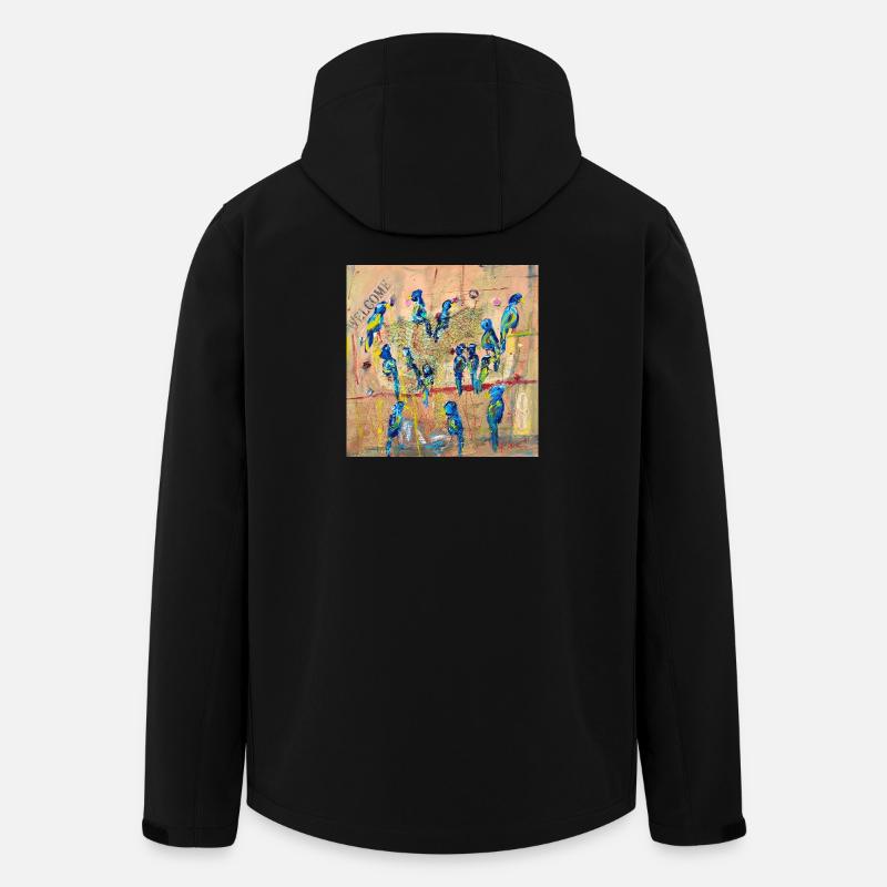 Parrots - Men’s Recycled Softshell Jacket by Stanley/Stella - black