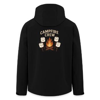 Équipe de feu de camp - Groupe de feu de camp Marshmallow - Veste softshell homme en polyester recyclé Stanley/Stella - noir - Dos - AI Model Male 185 light (185cm)