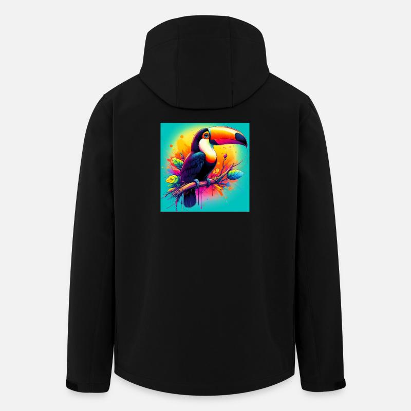 toucan - Veste softshell homme en polyester recyclé Stanley/Stella - noir