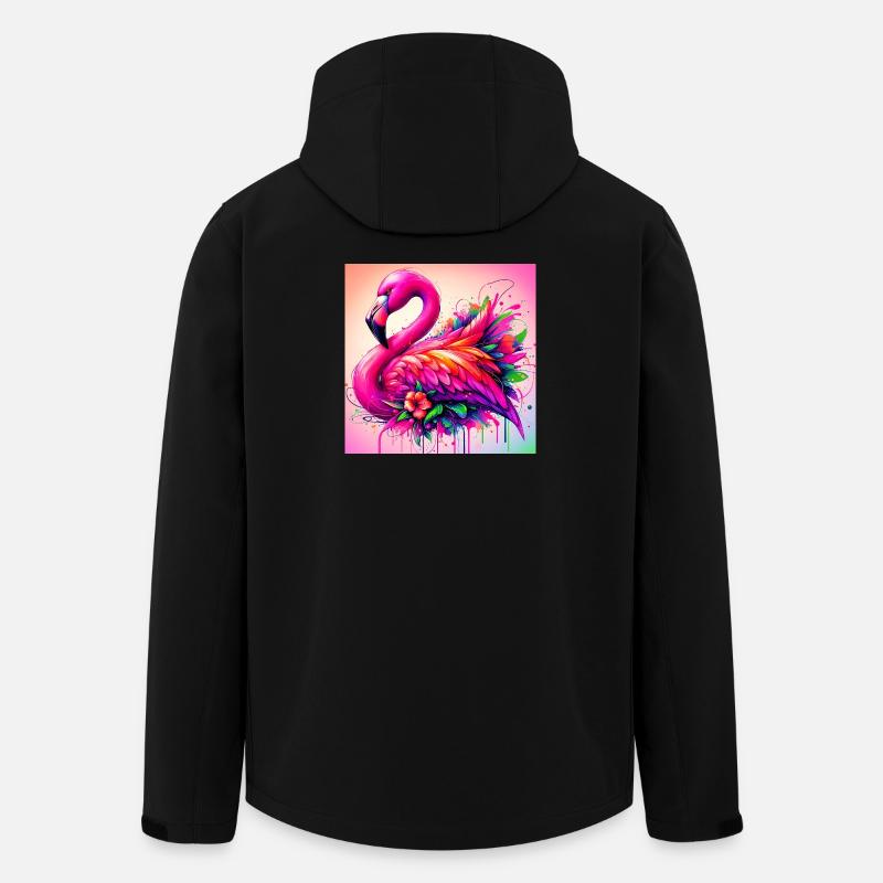 Flamingo - Recycelte Männer Softshell-Jacke von Stanley/Stella - Schwarz