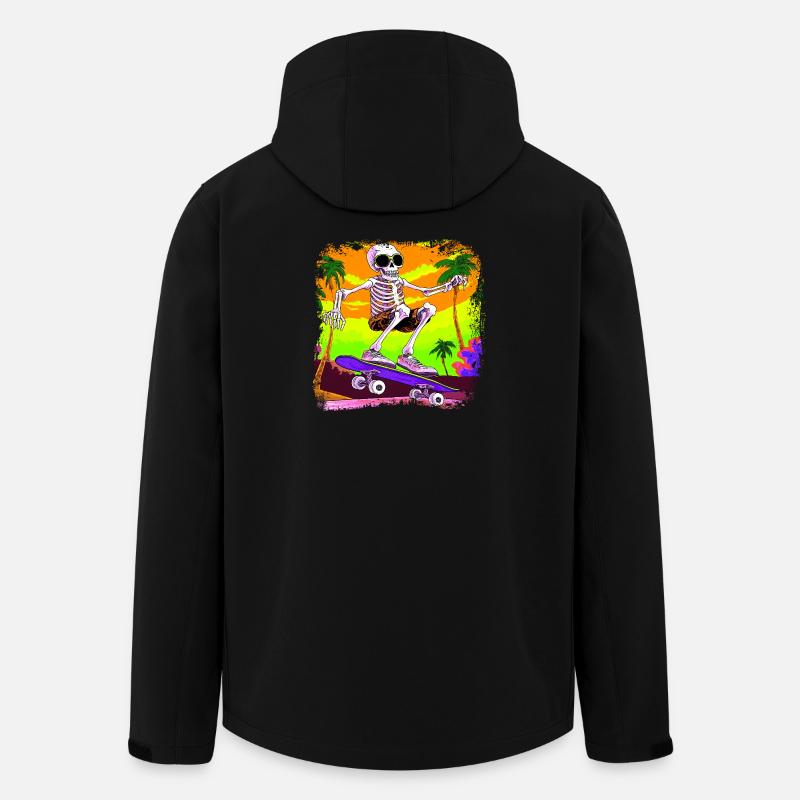 Skeleton Skateboarder - Men’s Recycled Softshell Jacket by Stanley/Stella - black