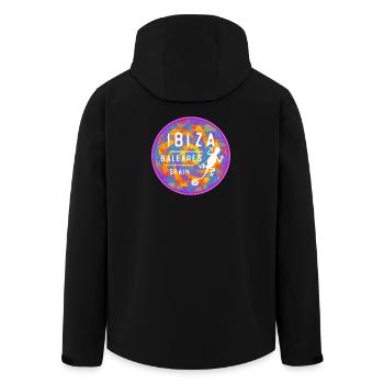 Ibiza Baléares Design - Veste softshell homme en polyester recyclé Stanley/Stella - noir - Dos - AI Model Male 185 light (185cm)
