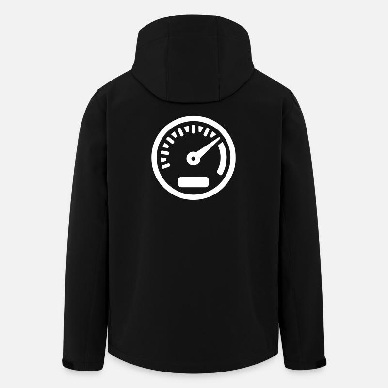 Tacho Kmh Gas - Recycelte Männer Softshell-Jacke von Stanley/Stella - Schwarz