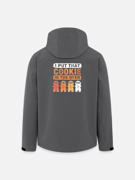 Pregnancy Birth Gingerbread Christmas - Men’s Recycled Softshell Jacket by Stanley/Stella - black