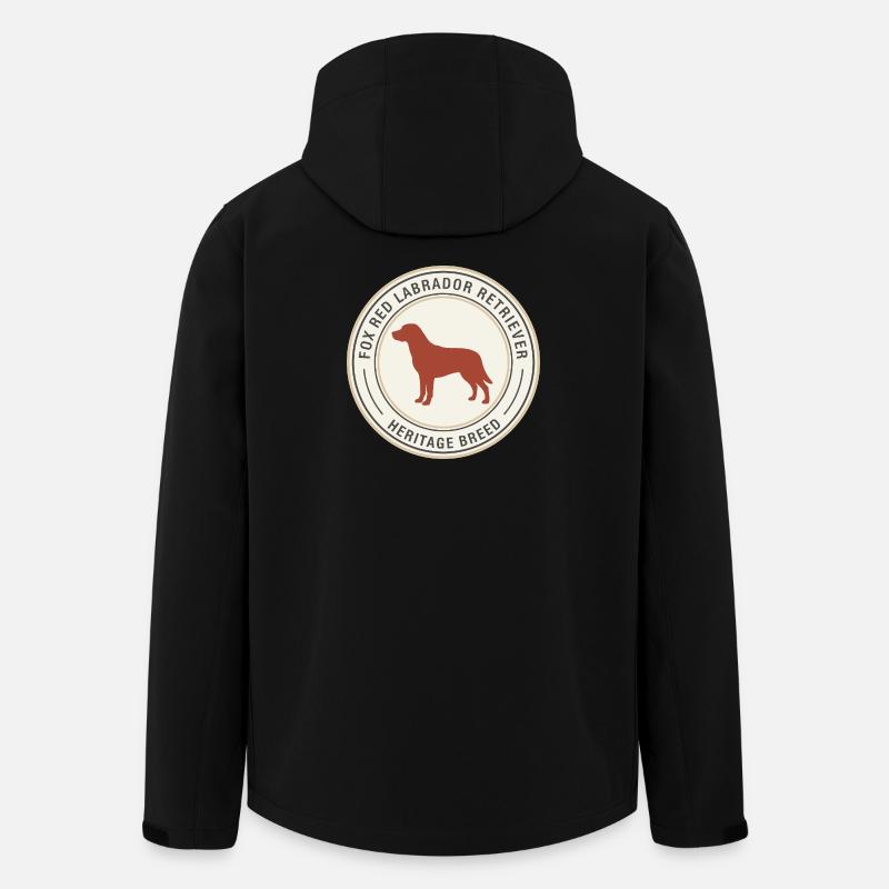 Labrador Retriever Emblem Design - Recycelte Männer Softshell-Jacke von Stanley/Stella - Schwarz