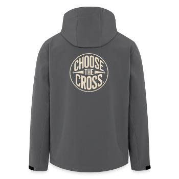 Christlich Choose The Cross Kreuz Glaube - Recycelte Männer Softshell-Jacke von Stanley/Stella - Anthrazit - Hinten - AI Model Male 185 light (185cm)