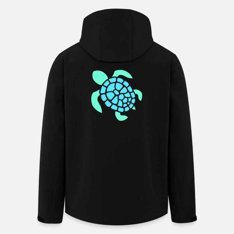 Schildkröte Logo Schildkrötenpanzer Muster Symbol - Recycelte Männer Softshell-Jacke von Stanley/Stella - Schwarz