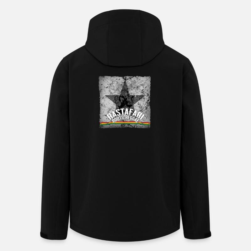 Racines rastafari Reggae Star Graphismes - Veste softshell homme en polyester recyclé Stanley/Stella - noir