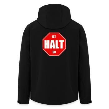 That's just the way it is - Men’s Recycled Softshell Jacket by Stanley/Stella - black - Back - AI Model Male 185 light (185cm)