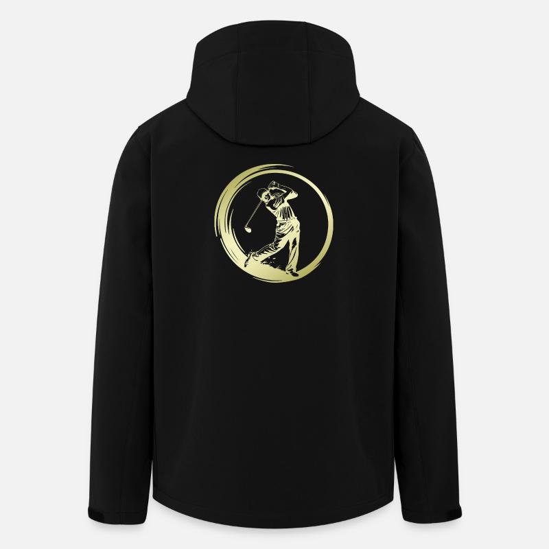 Golfer Silhouette - Recycelte Männer Softshell-Jacke von Stanley/Stella - Schwarz